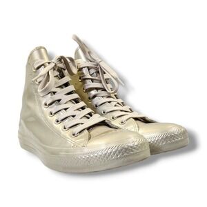 Converse Metallic Gold High-Top Sneakers